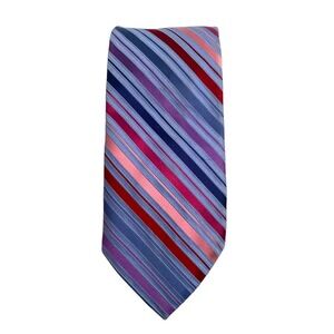 City of London Mens Necktie Striped Silk Colorful Accents‎ Business Casual A20Q